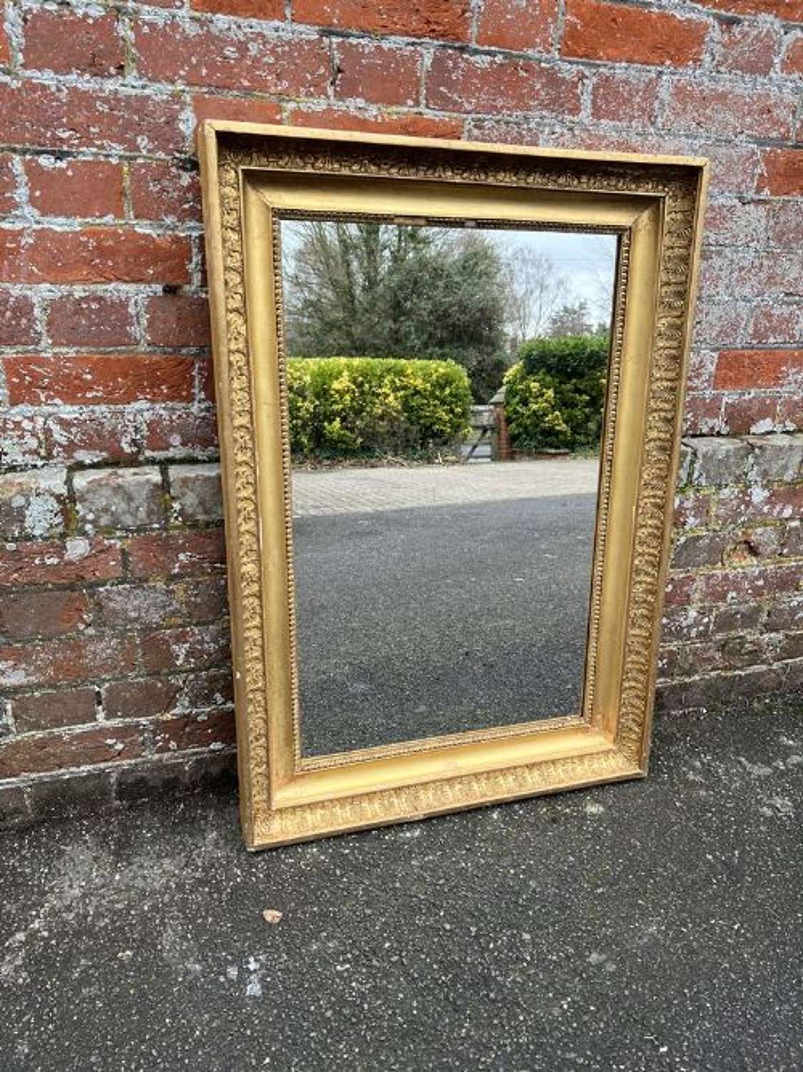 A Wonderful Antique French 19th Century carved wood & gesso Mirror.