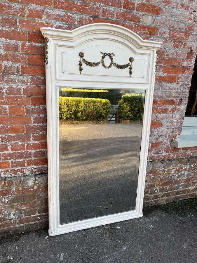 A Stunning Large Antique French 19th Century Carved Wood Painted Arche