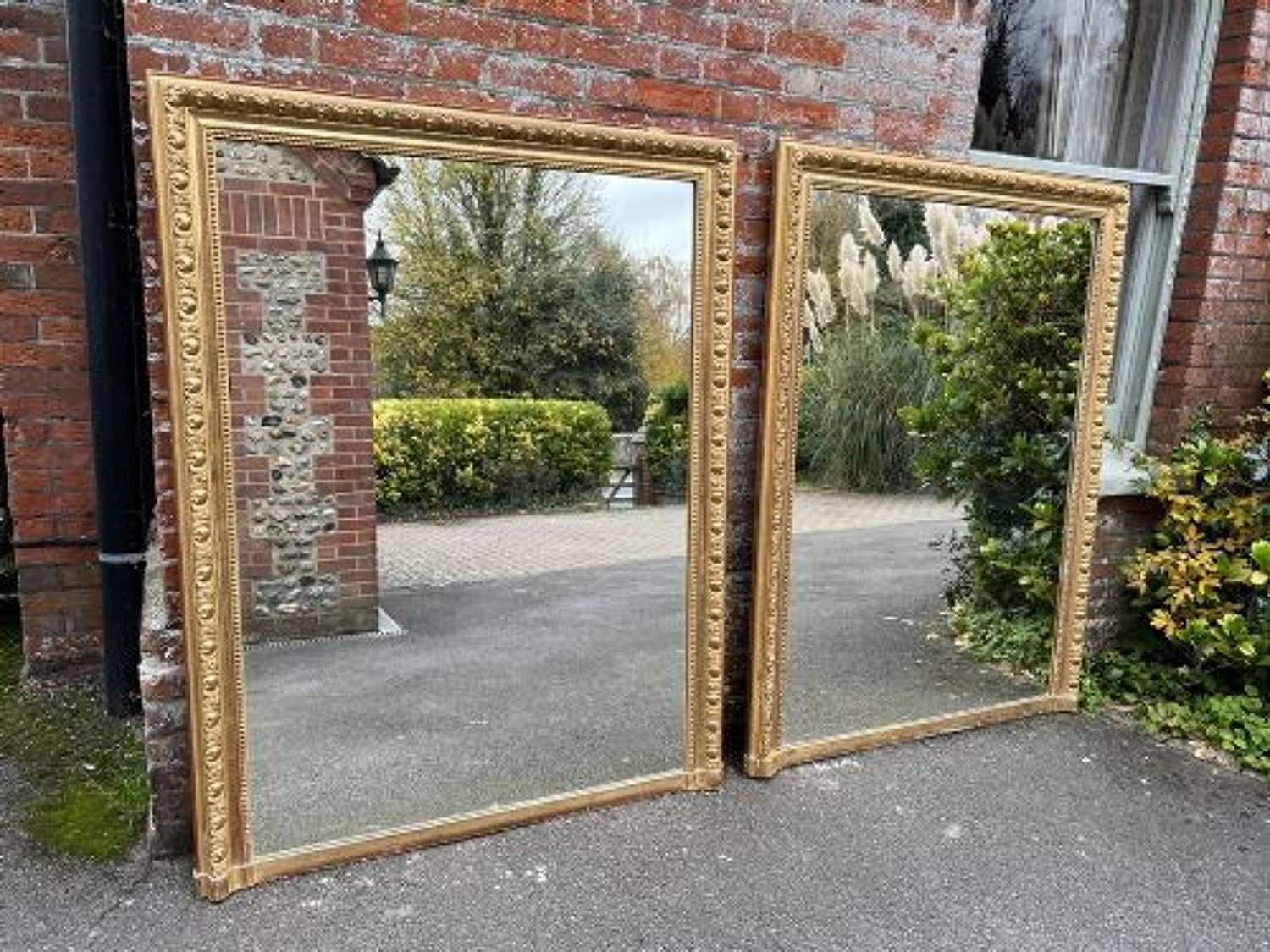 An Exceptional Pair Of Antique French 19th Century Mirrors.