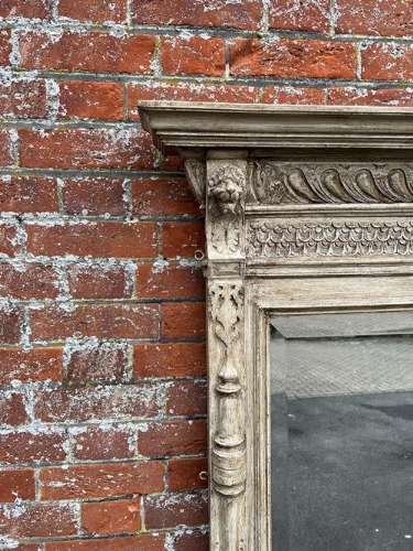 A Delightful Large Antique French 19th Century Carved Wood Painted Mir