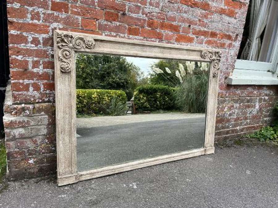 A Wonderful Large Antique English 19th Century Painted Mirror