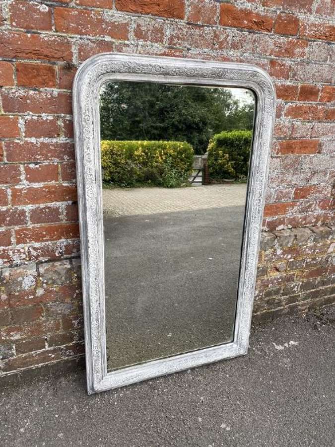 A Superb Antique French 19th Century Carved Wood & Gesso Arched Top Pa