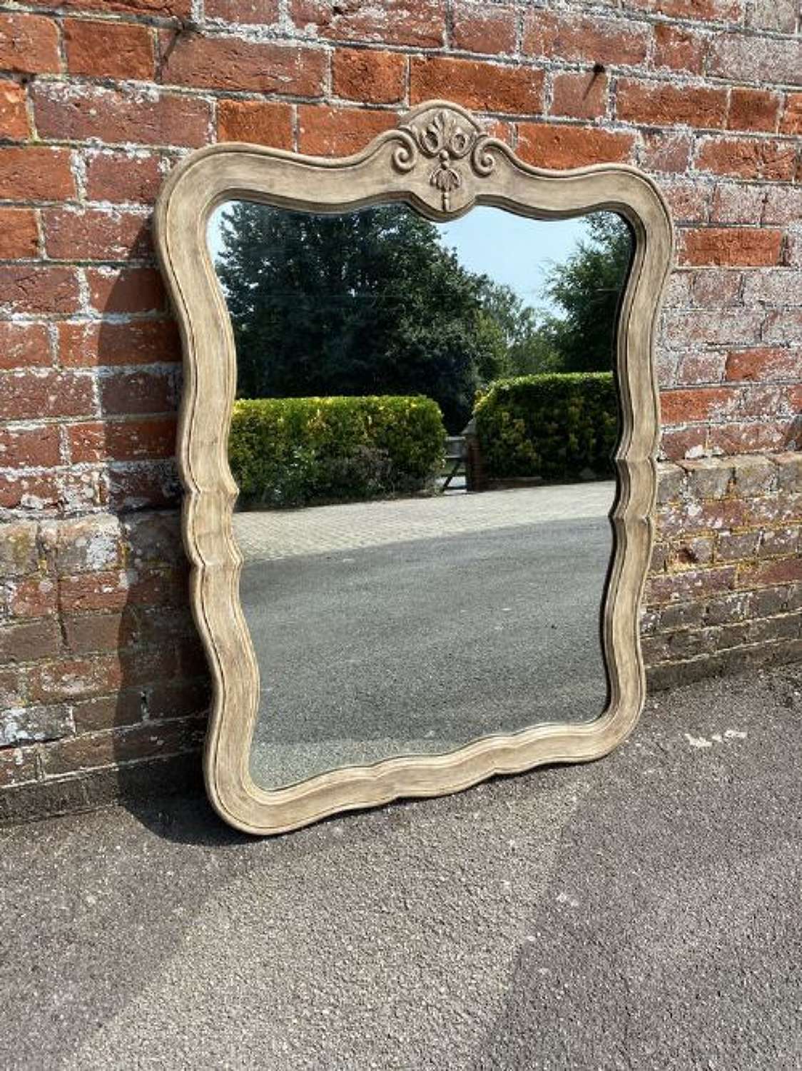 A Superb Good Size Antique French 19th Century Shaped Mirror