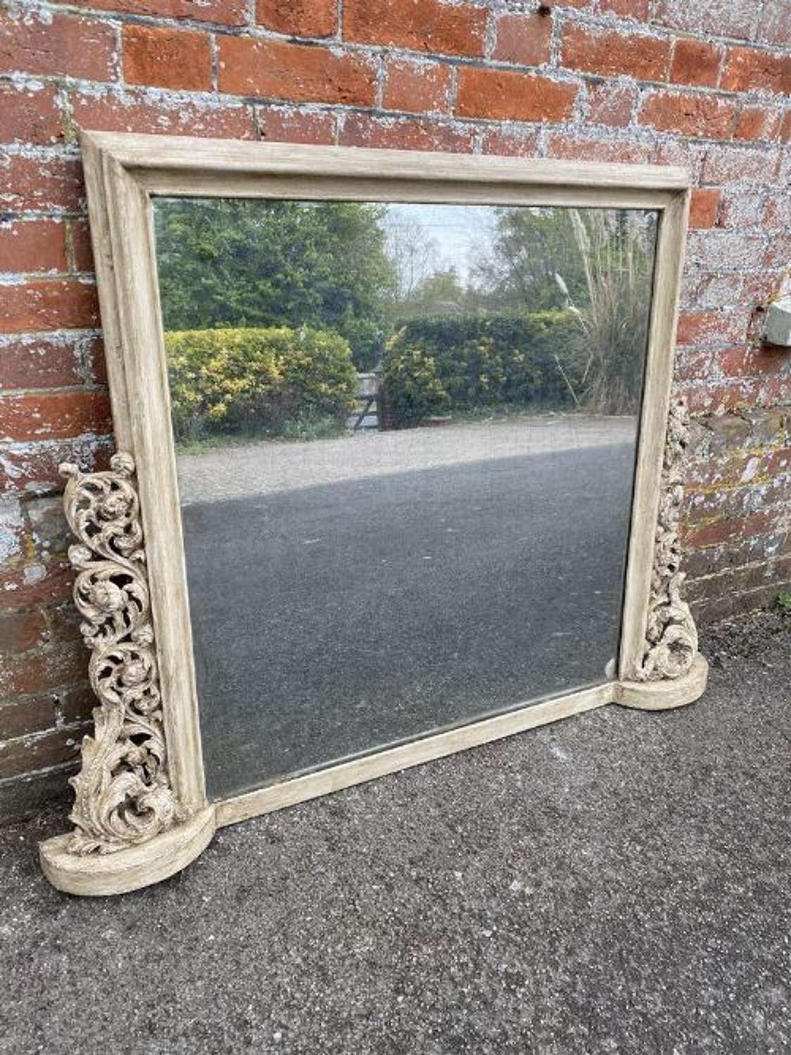 A Highly Unusual Good Size Antique English 19th Century Mirror