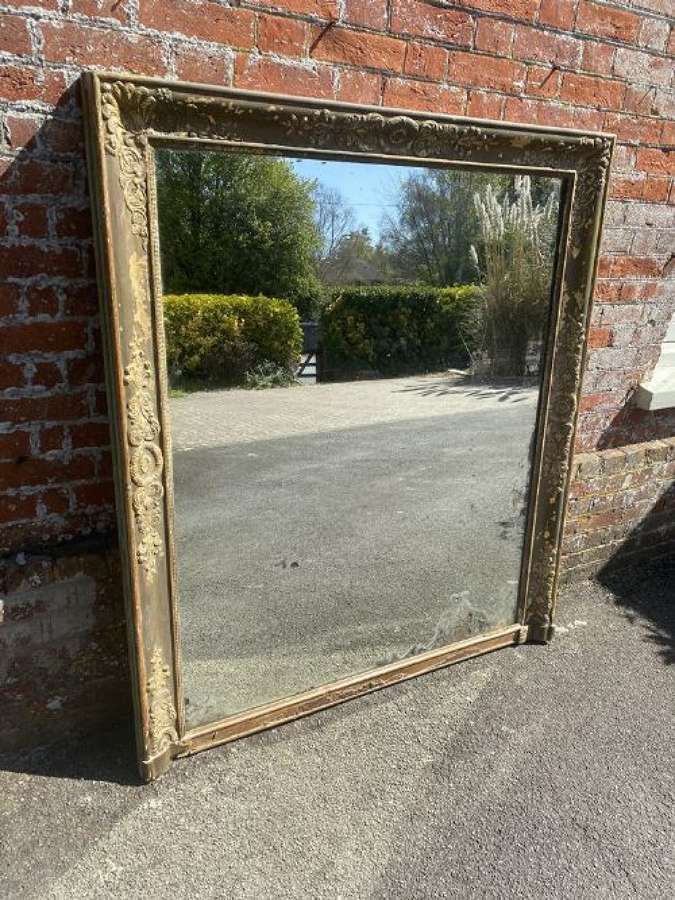 A Highly Impressive Large Antique French 19th Century Carved Wood & Ge