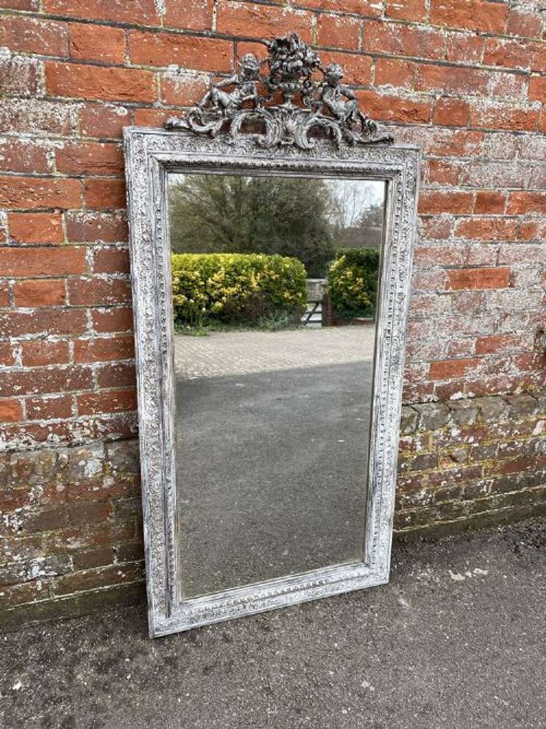 A Delightful Large Antique French 19th Century Mirror