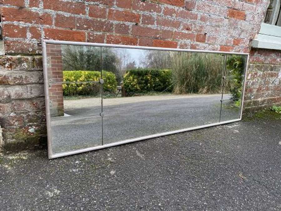 A Highly Impressive Large Italian Original Silvered Framed Mirror.