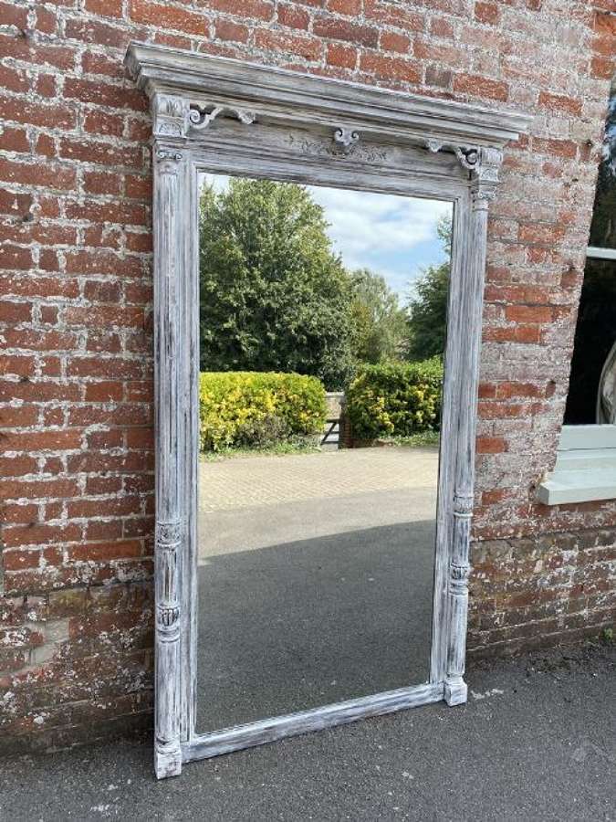 A Spectacular Large Antique French 19th Century Carved Wood Painted Co