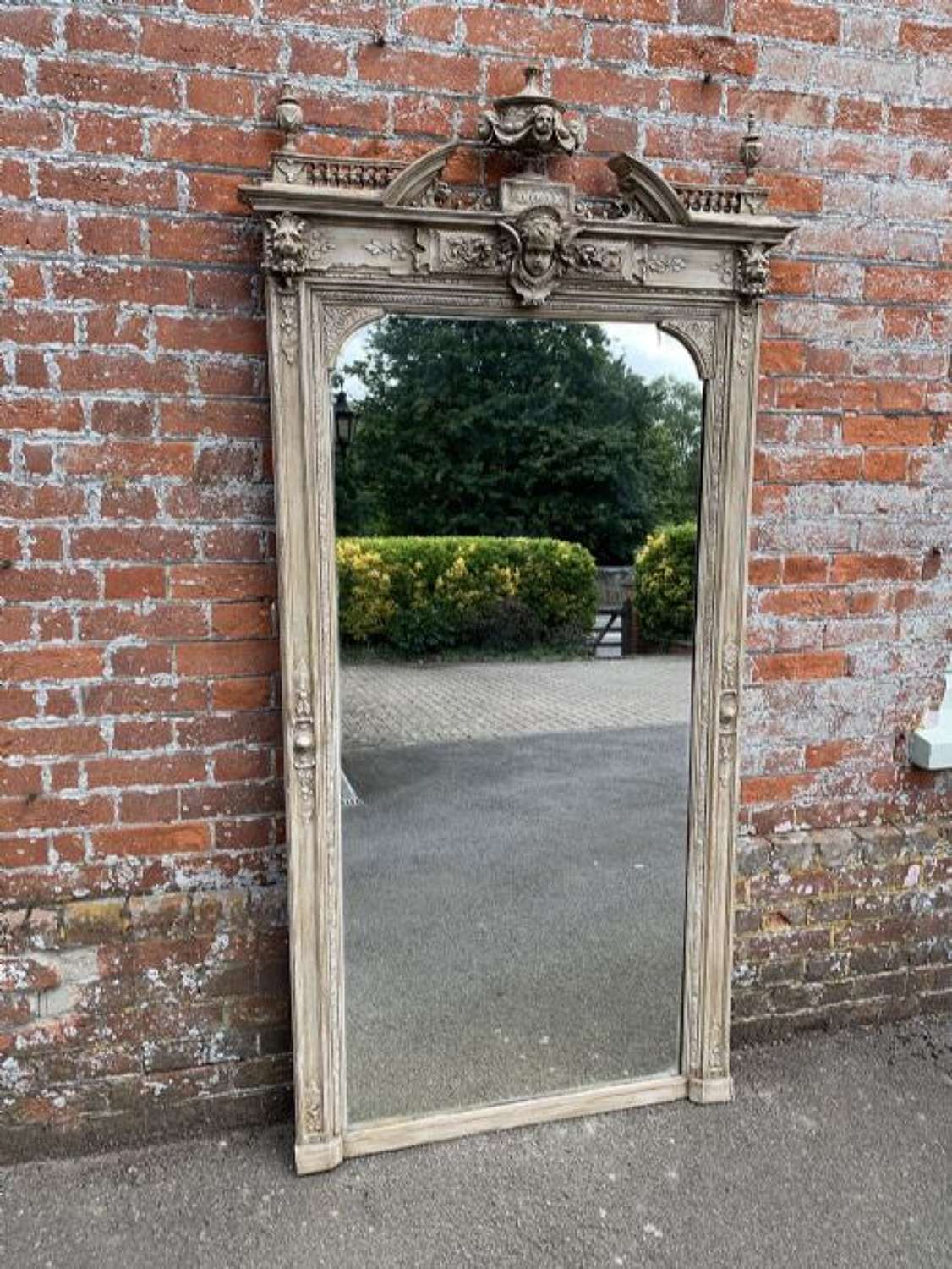 A Fabulous Large Antique French Ornate 19th Century Carved Wood & Gess