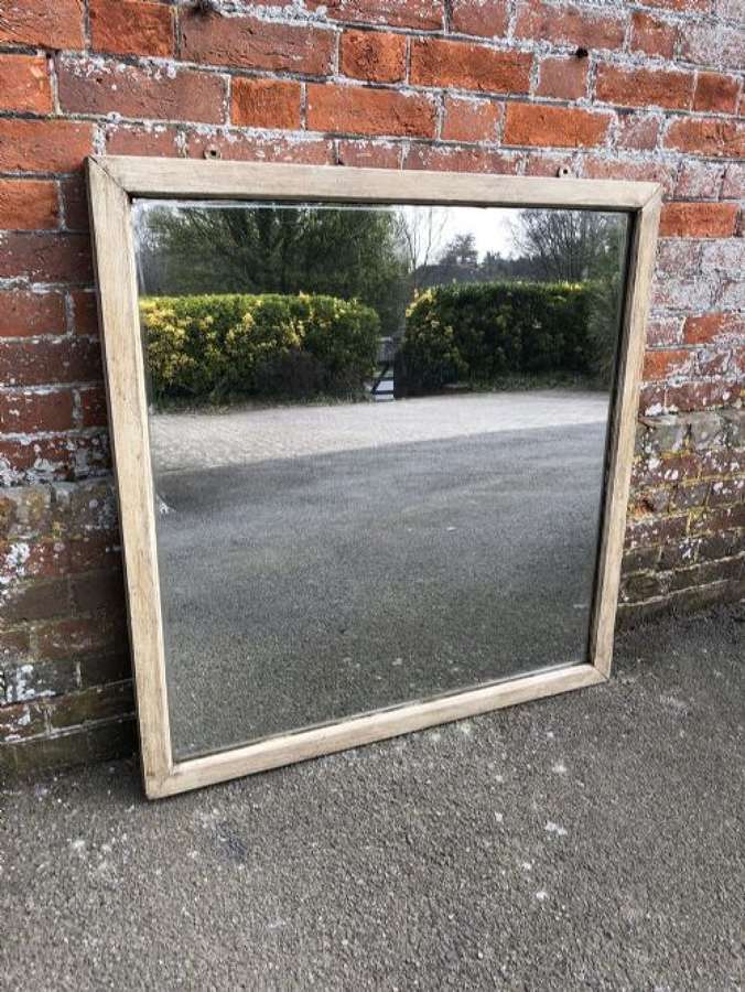 A Highly Useful Size Antique French  Painted Plain Bistro Mirror