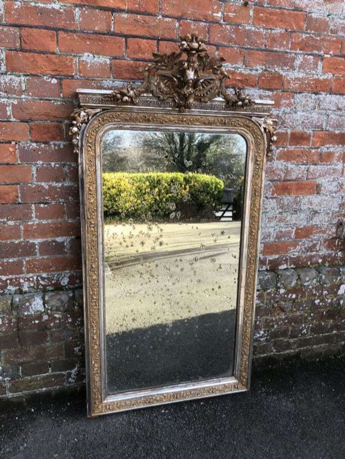 A Wonderful Highly Unusual Large Antique 19th C French Mirror.