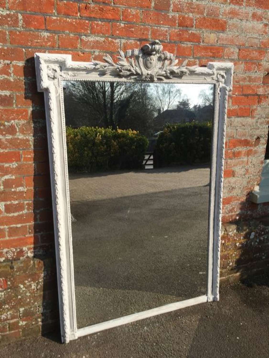 A Fabulous Large Antique 19th Century French painted Mirror.