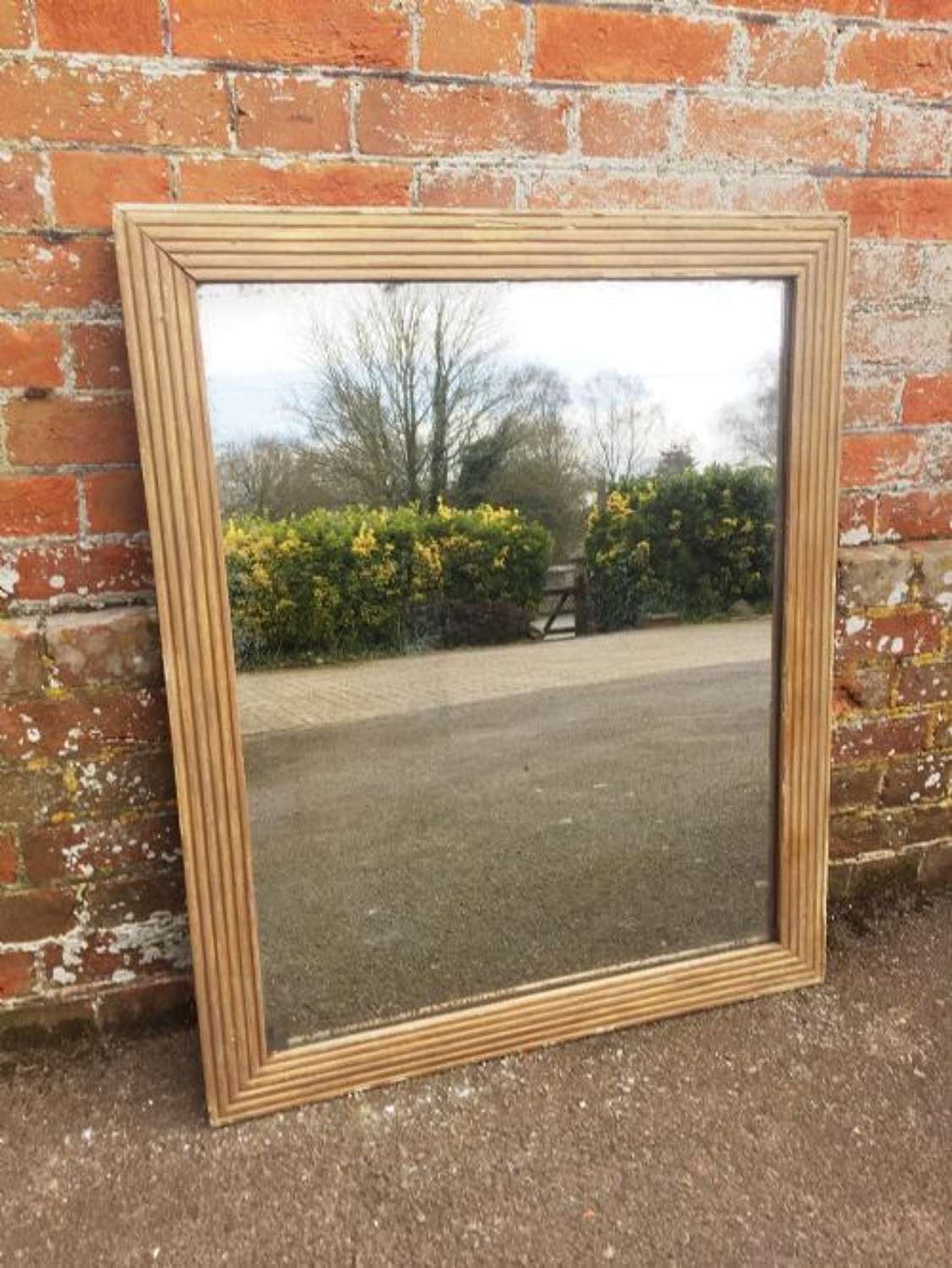 A Very Useful Size Early Antique 19th C French Mirror