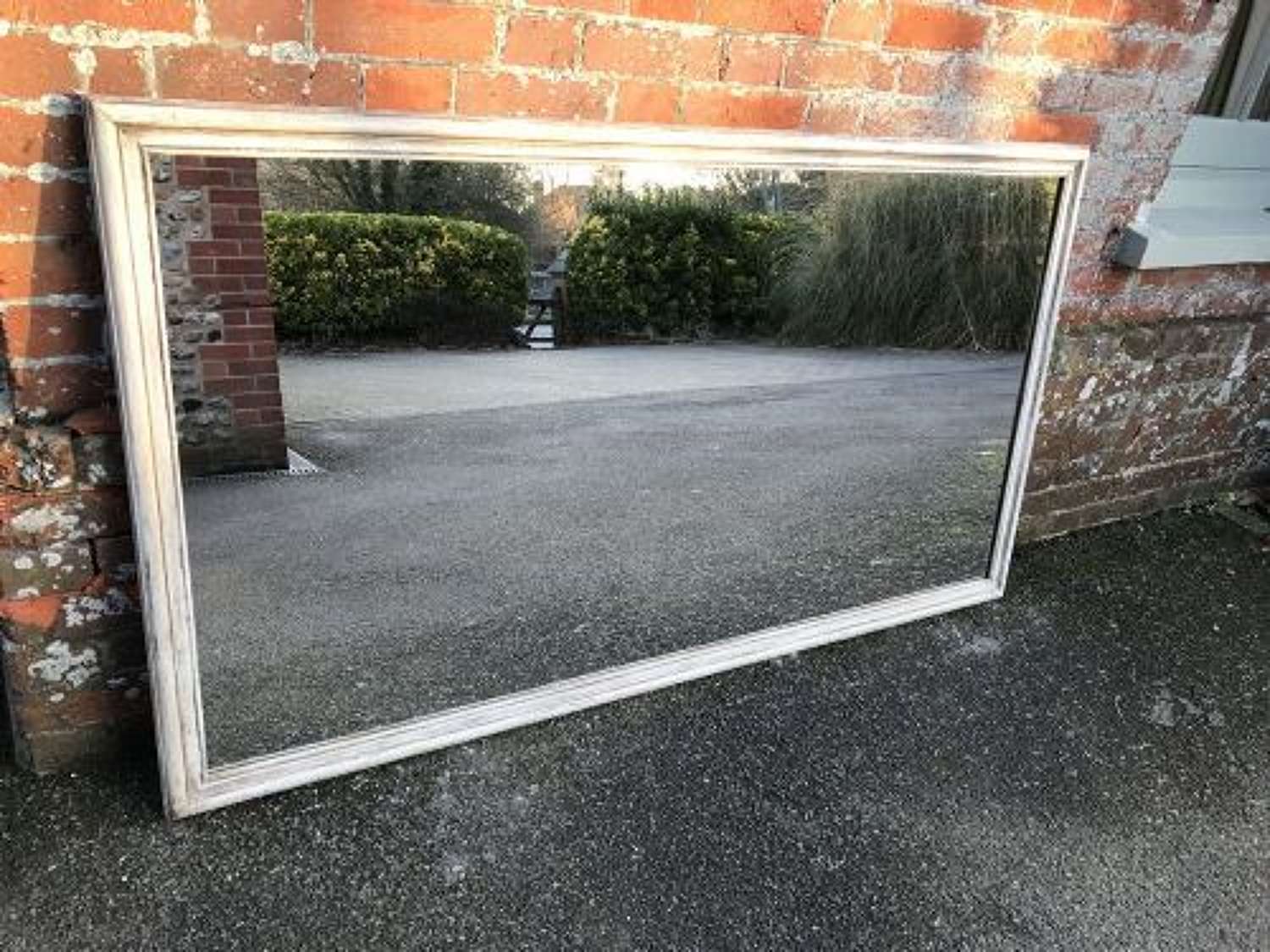 A Stunning Large Antique 19th Century French Painted Plain Mirror