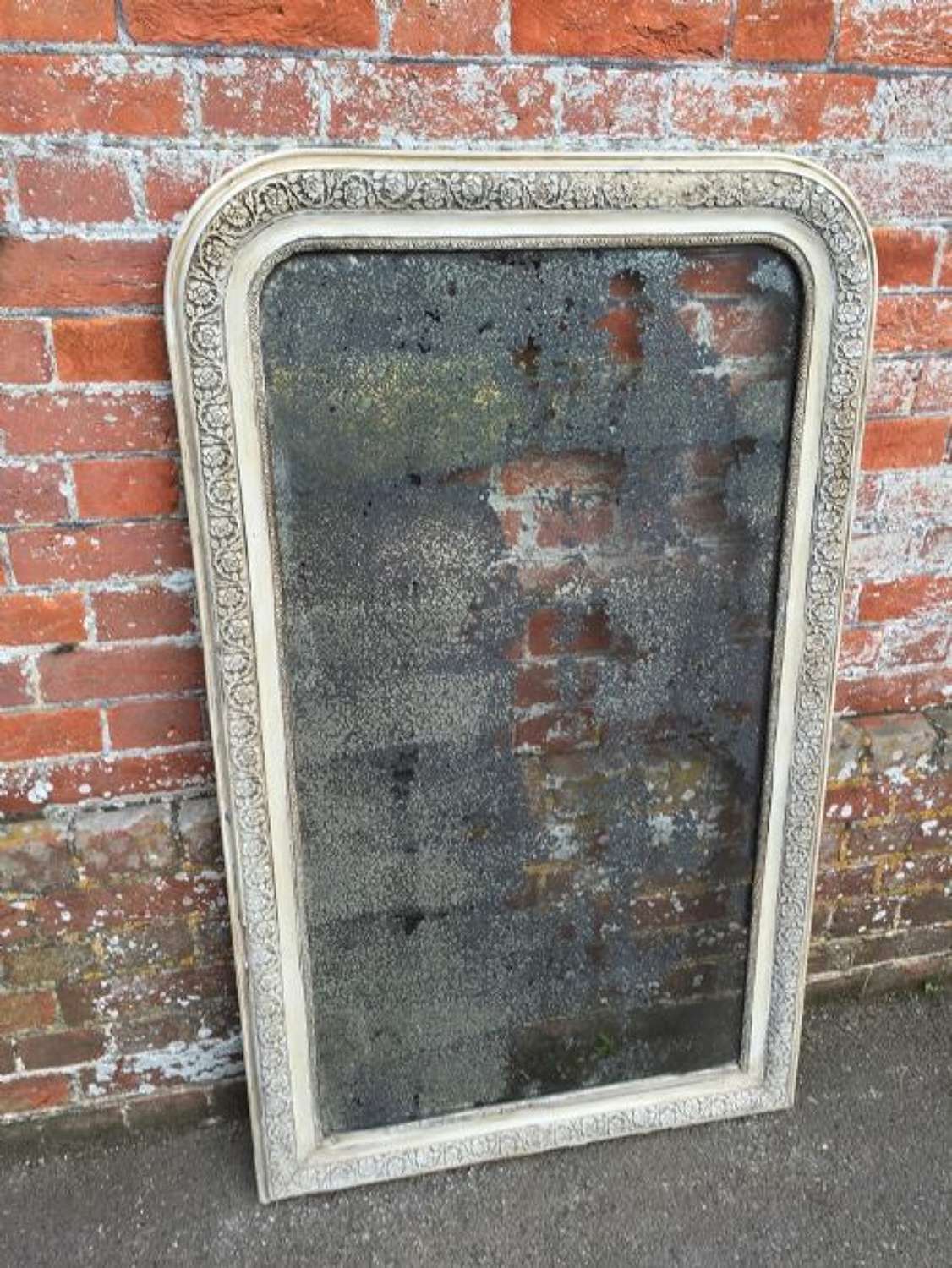 A Good Size Antique 19th Century French arched top Mirror