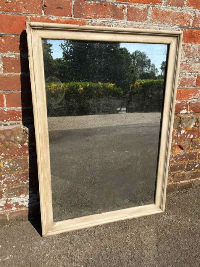 A Very Useful Size Early Antique 19th C French Painted Mirror.
