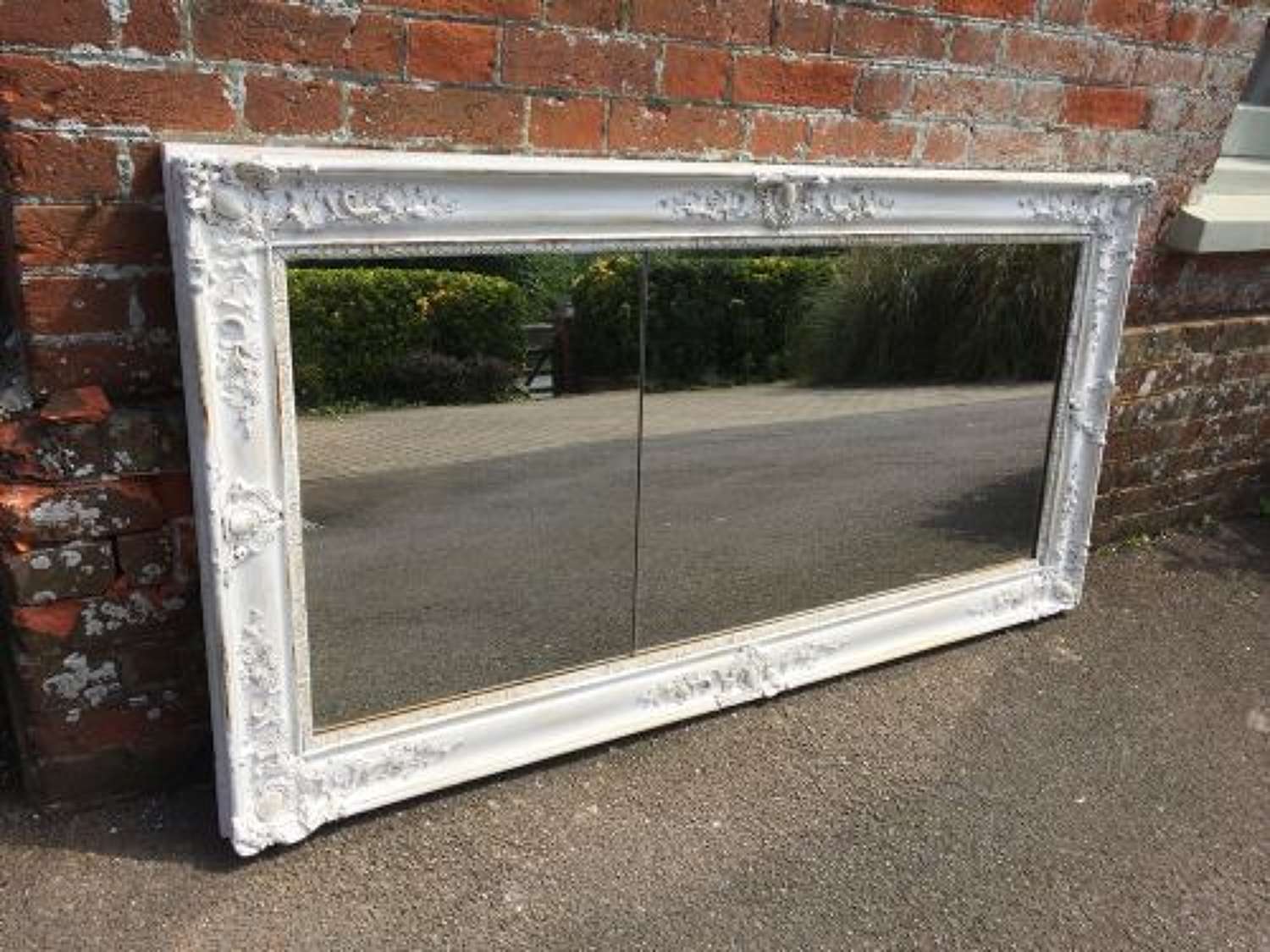 A Very Useful Antique 19th Century Painted Louis Philippe Mirror.