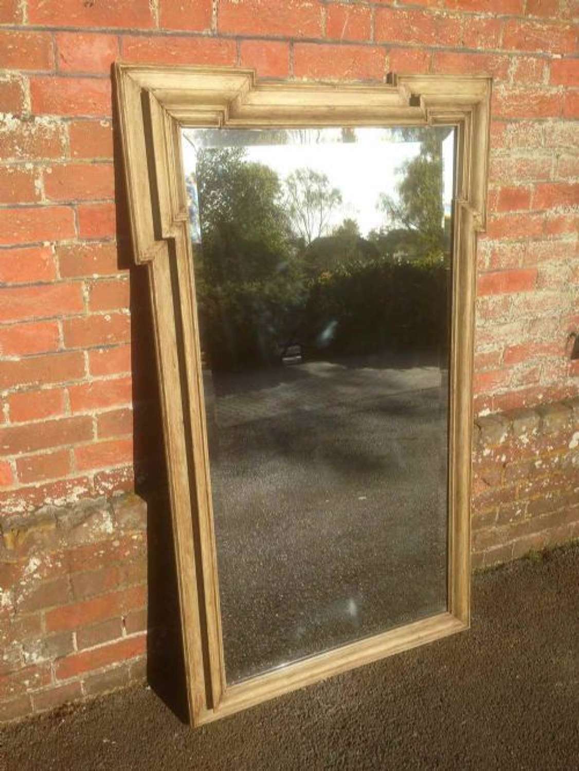 An Unusual Antique 19th Century French Painted Mirror.