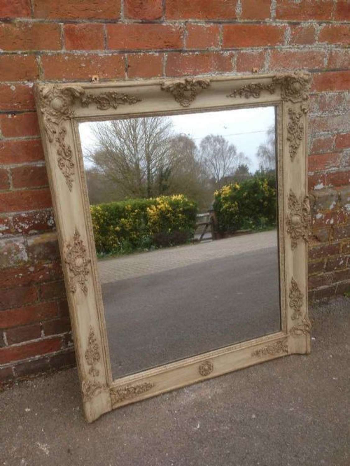 Early French Antique 19th Century Louis Phillipe Overmantal Mirror.