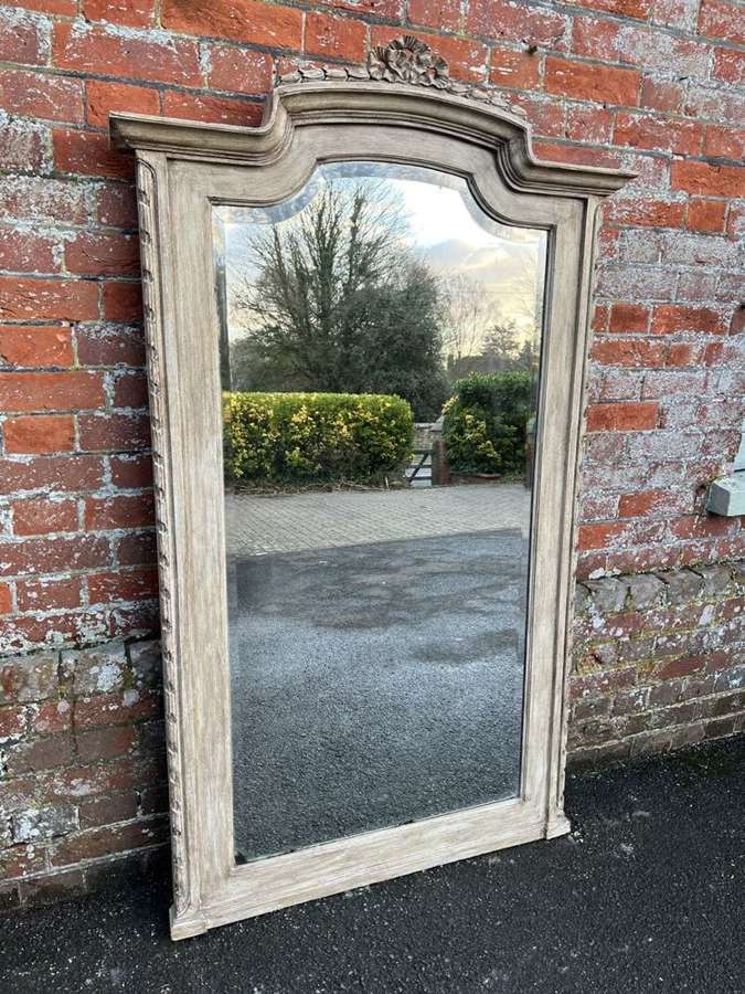 A Delightful large Antique French 19th Century carved wood Mirror