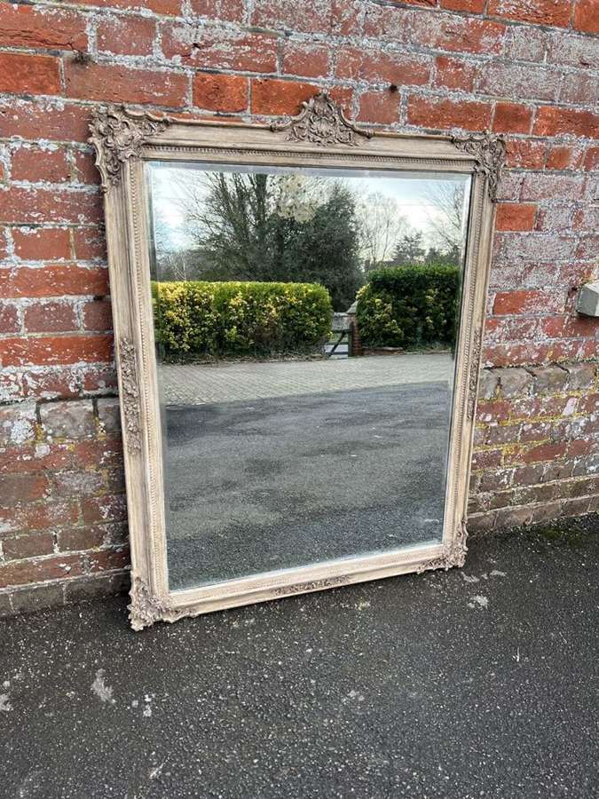 A Stunning large Antique French 19th Century painted Mirror.