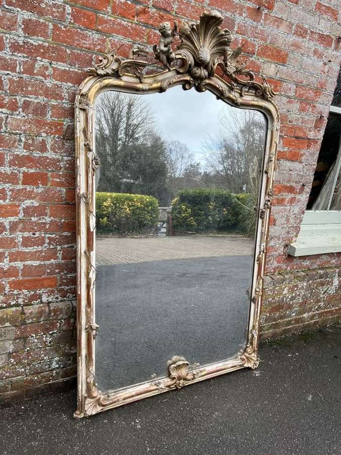 An Exceptional large Antique Early 19th Century French gilt & painted