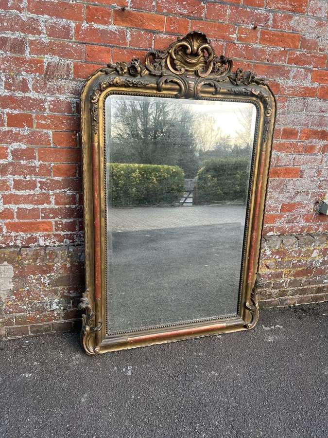 A Stunning large Antique French 19th Century original gilt Mirror