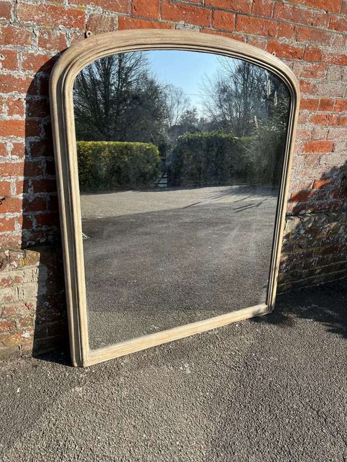 A Delightful large Antique English 19th Century arched painted Mirror.