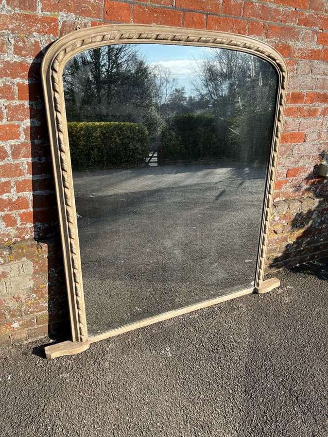 A Spectacular large Antique English 19th C arched top painted Mirror.