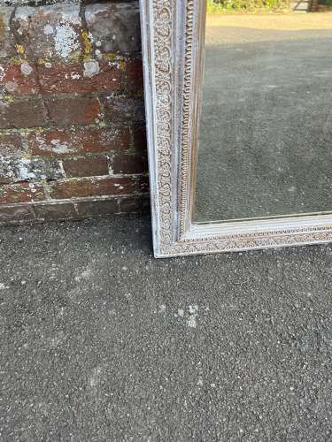 A Wonderful large Antique French 19th C arched top painted Mirror.