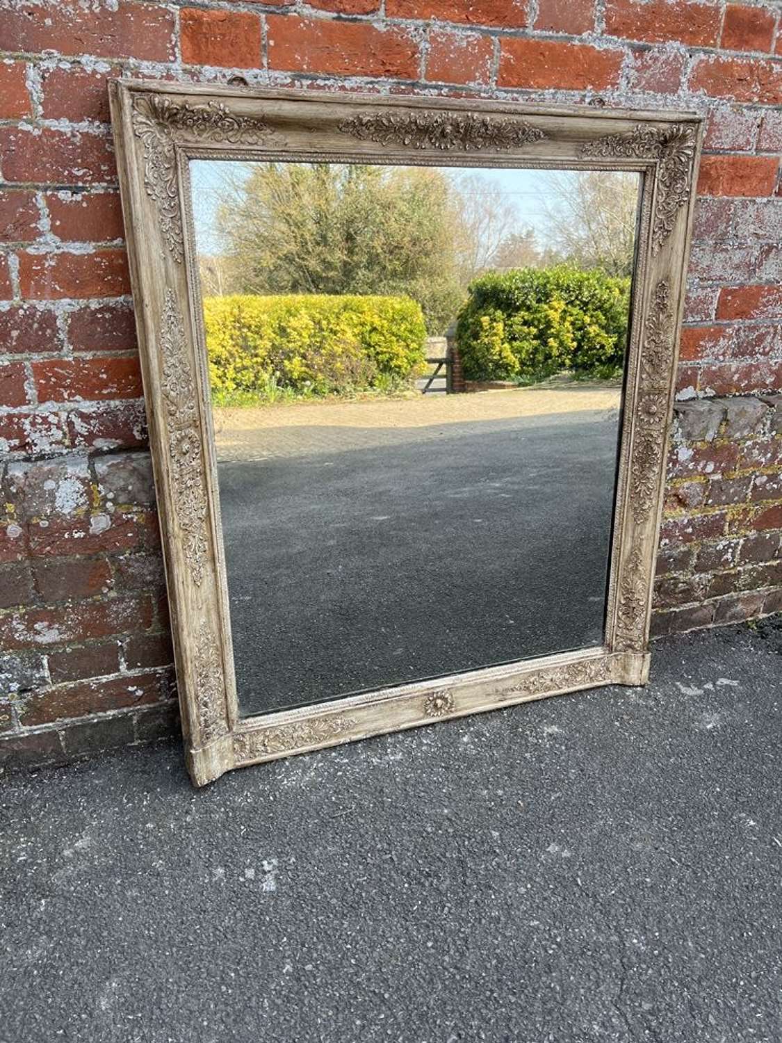 A Superb Antique French 19th Century  painted Louis Philippe Mirror.