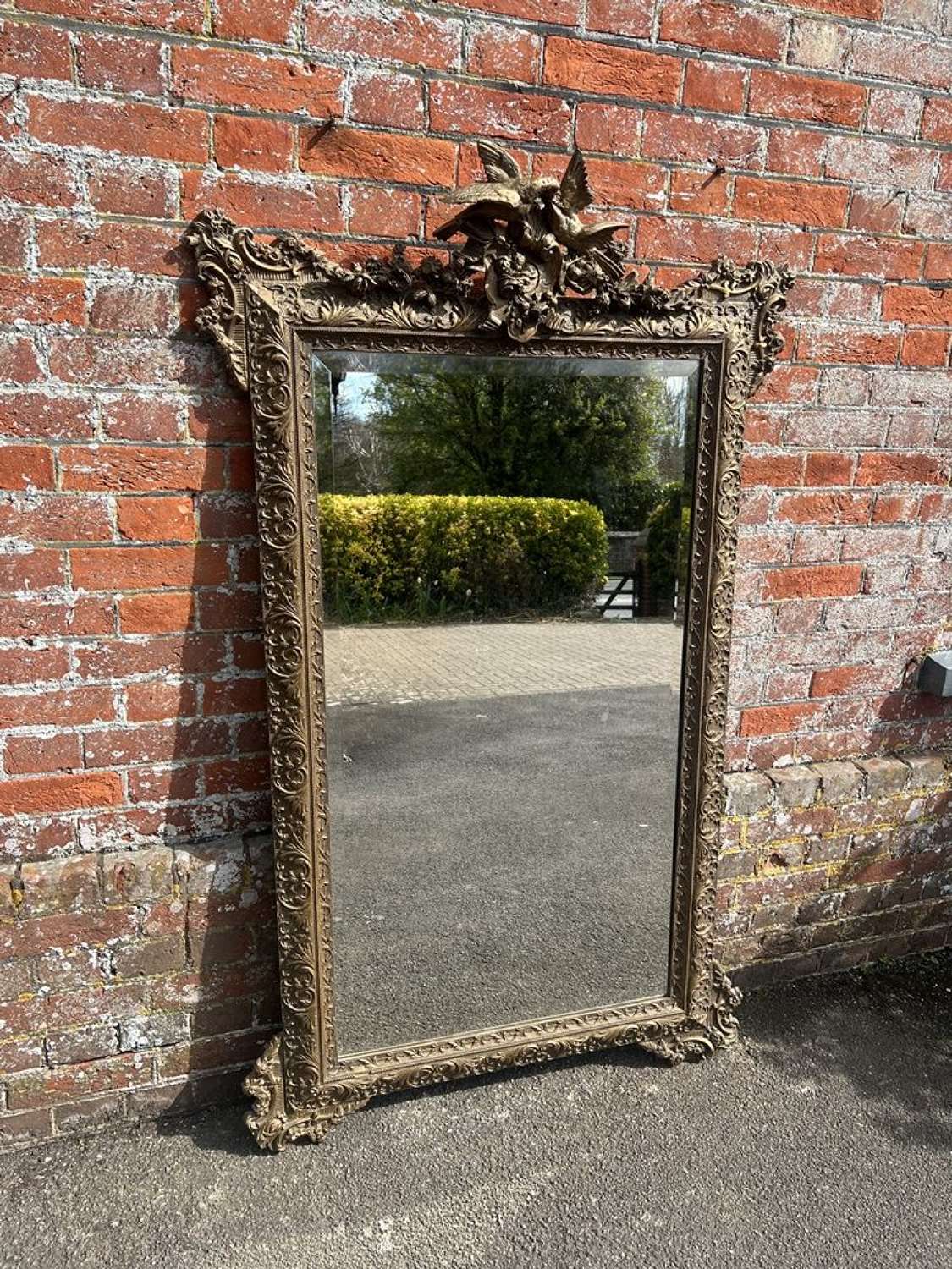 A Superb large Antique French 19th Century ornate framed gilt Mirror