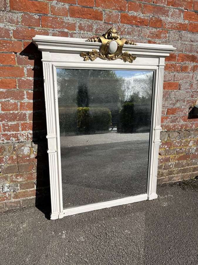 A Wonderful large Antique French 19th C painted & gilt Mirror