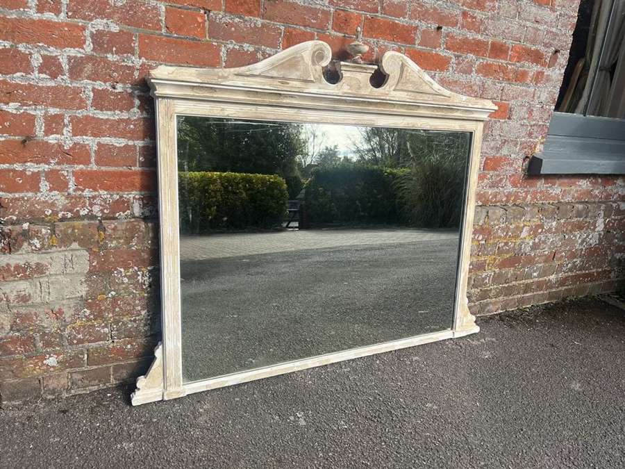 A Fabulous good size Antique English 19th C  distressed painted Mirror