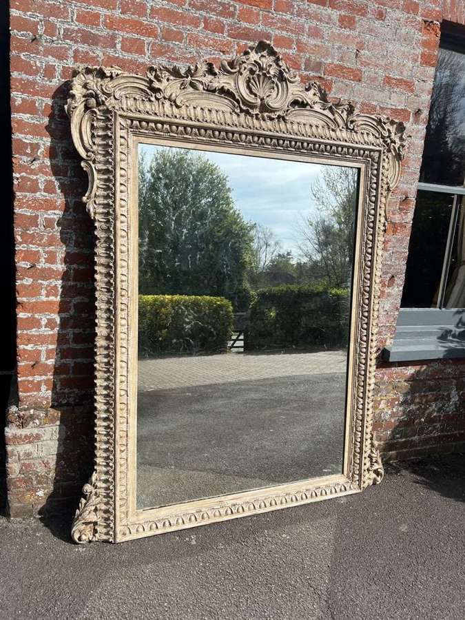 An Exceptional large Antique English 19th C painted Mirror.