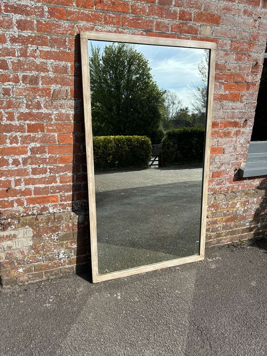 A Delightful large Antique English 19th Century painted plain Mirror