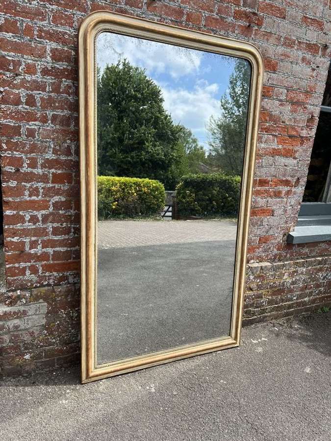 A Spectacular large Antique French 19th C carved wood & gesso Mirror.