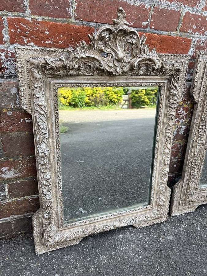 A Wonderful highly useful size Antique French 19th C painted Mirror