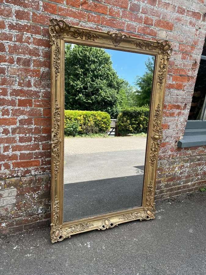 An Exceptional large Antique French 19th C gilt Louis Philippe Mirror.