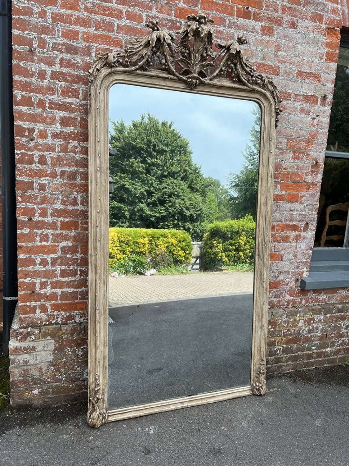 A Spectacular large highly unusual Antique French 19th C Mirror.