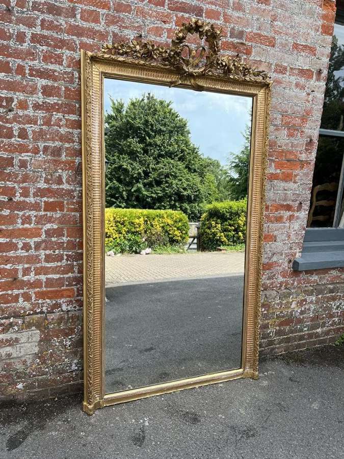 An Exceptional large Antique French 19th C original gilt Mirror.