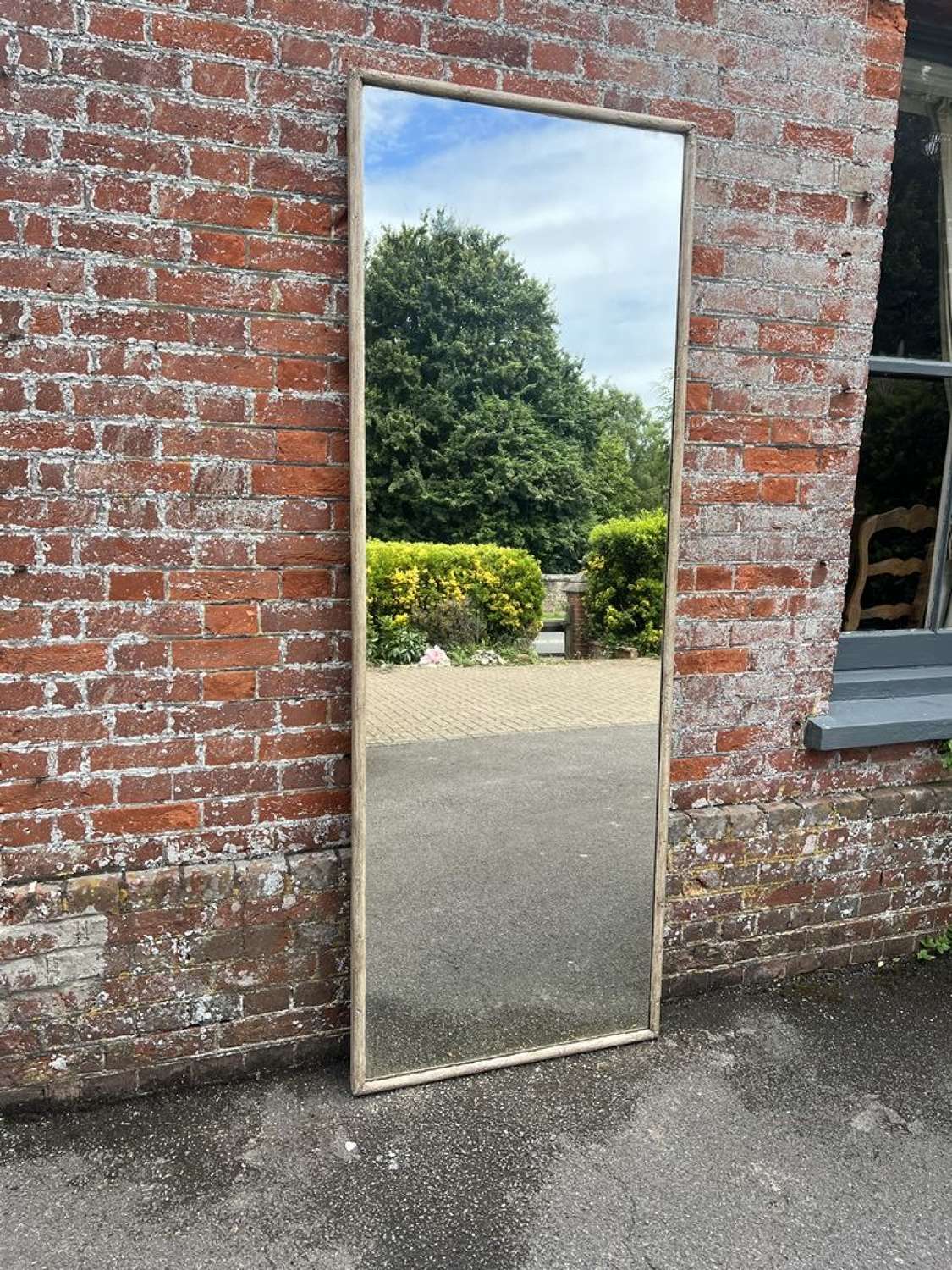 A Fabulous large Antique French 19th Century painted Bistro Mirror