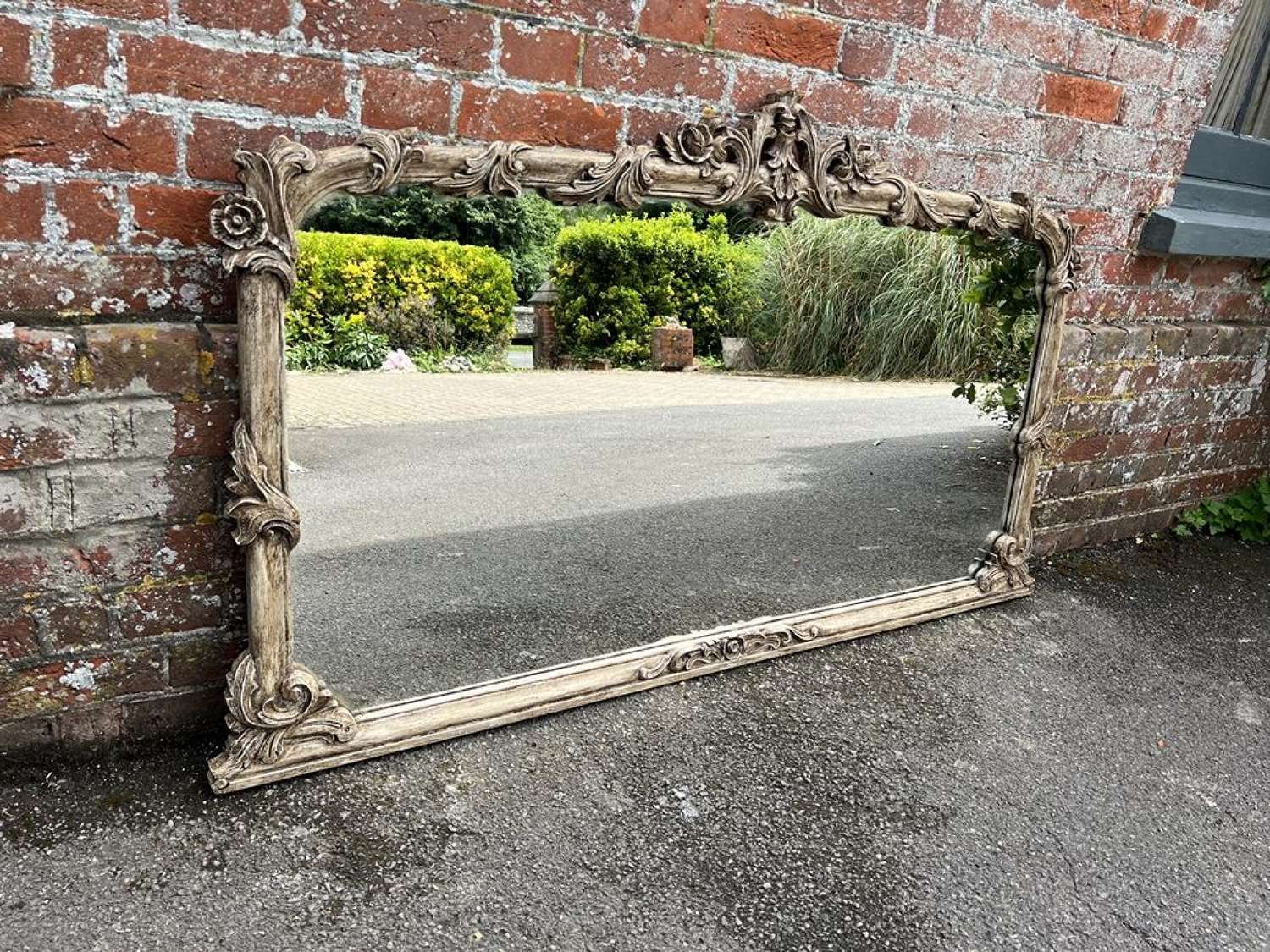 A Wonderful large early 20th Century English Overmantle Mirror.