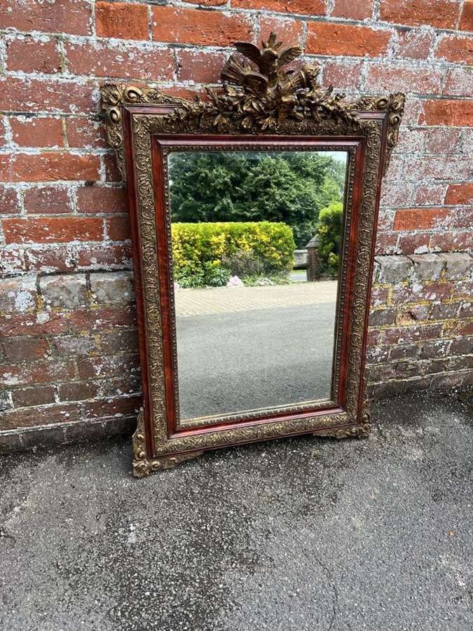 A Superb highly useful size Antique French 19th C gilt &painted Mirror