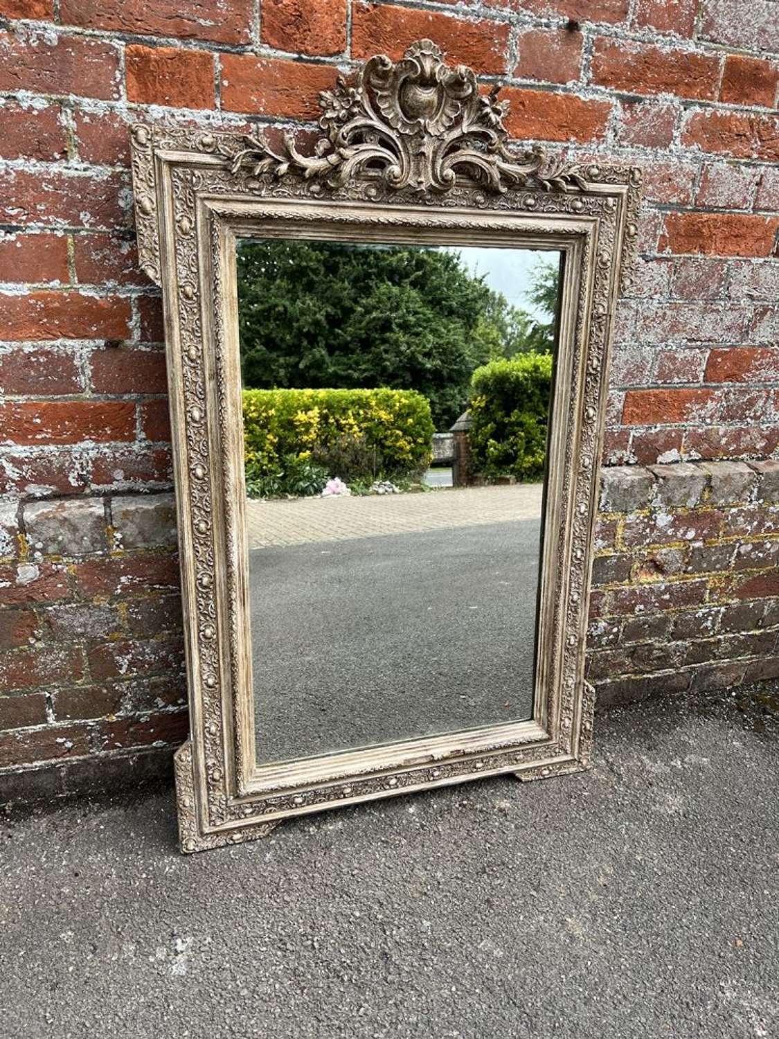 A Delightful Antique French 19th Century painted Mirror.