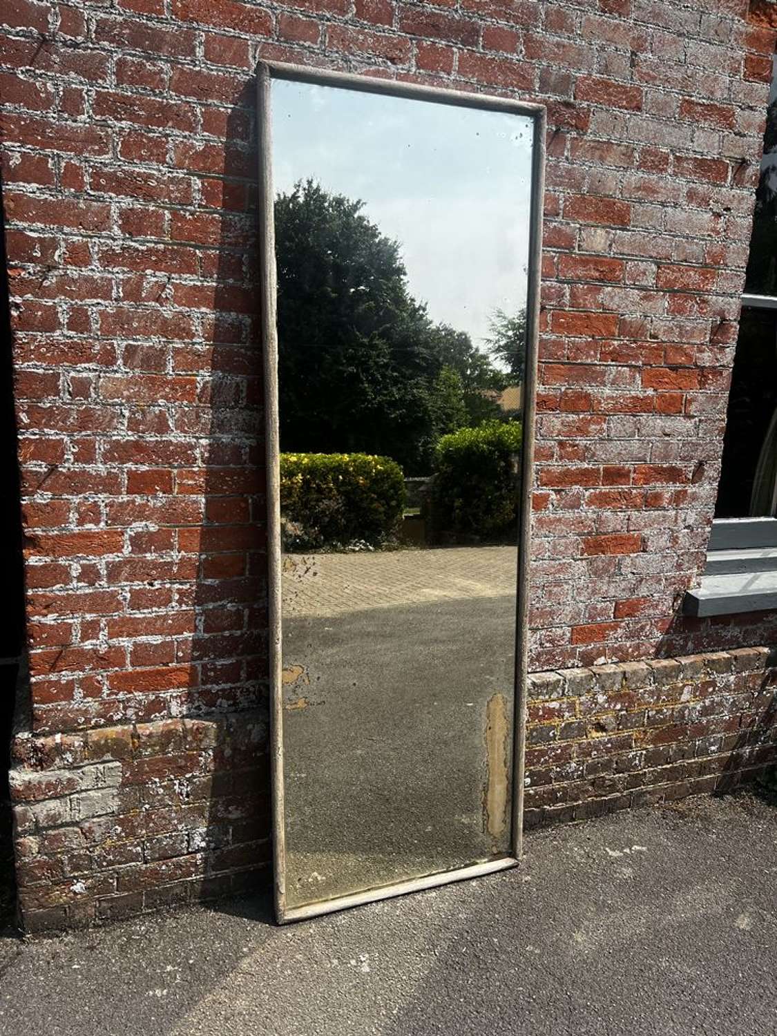 A Delightful large Antique French 19th C painted Bistro Mirror.