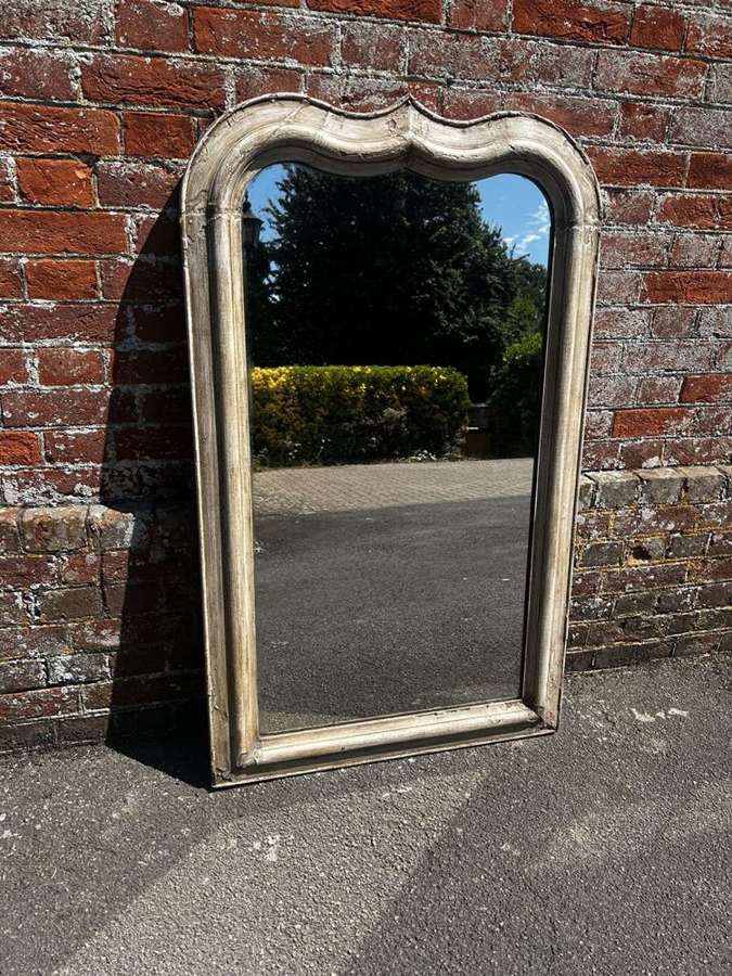 A Wonderful large Antique French 19th Century shaped painted Mirror
