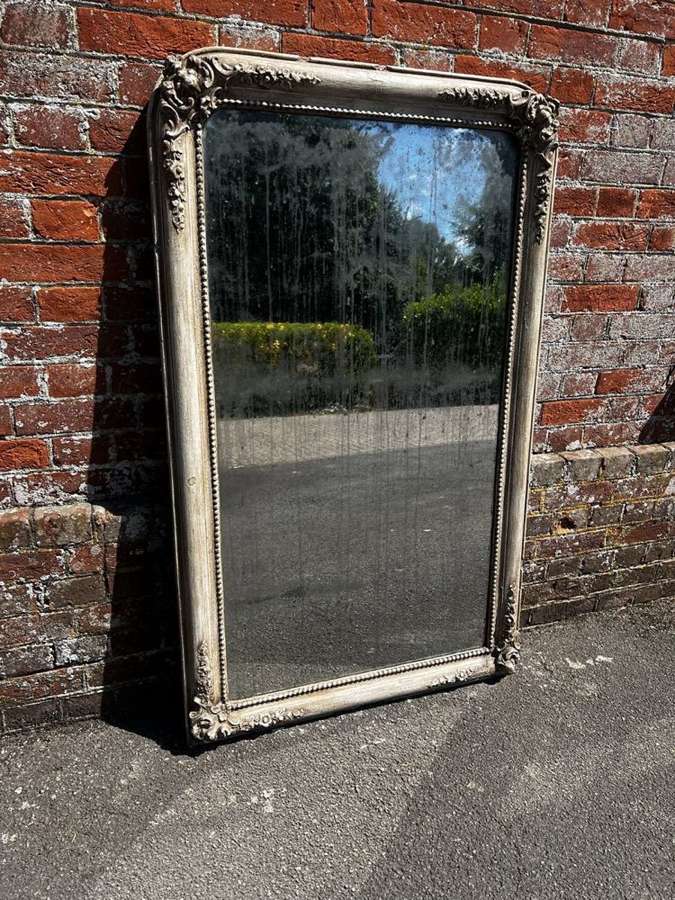 A Delightful large Antique French 19th C painted Mirror.