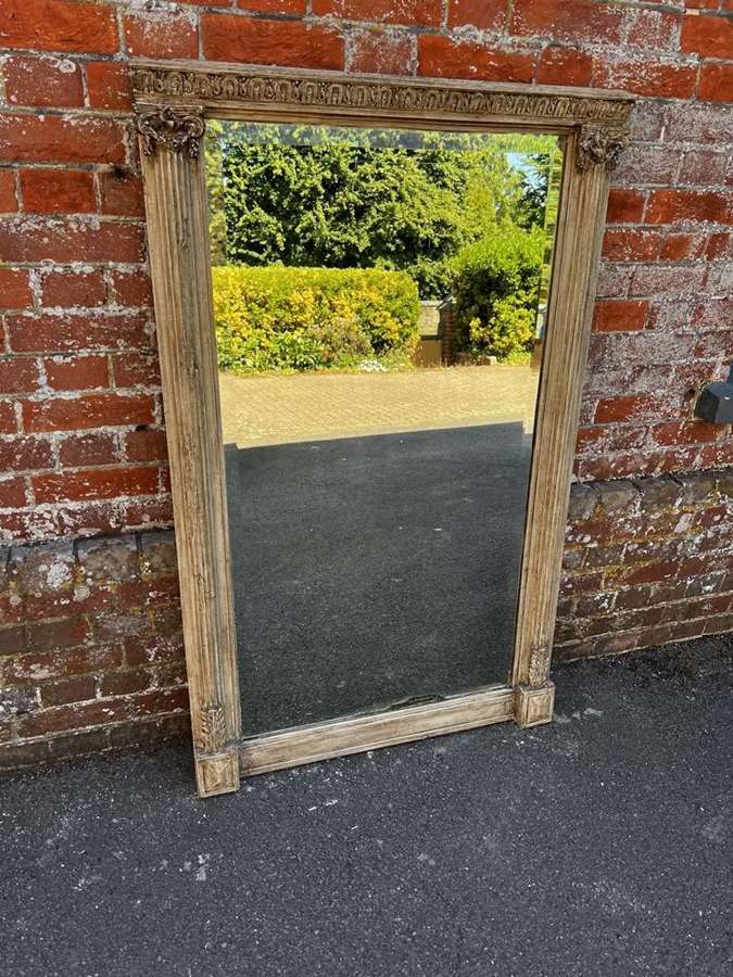 A Delightful large Antique French 19th Century ribbed Mirror.