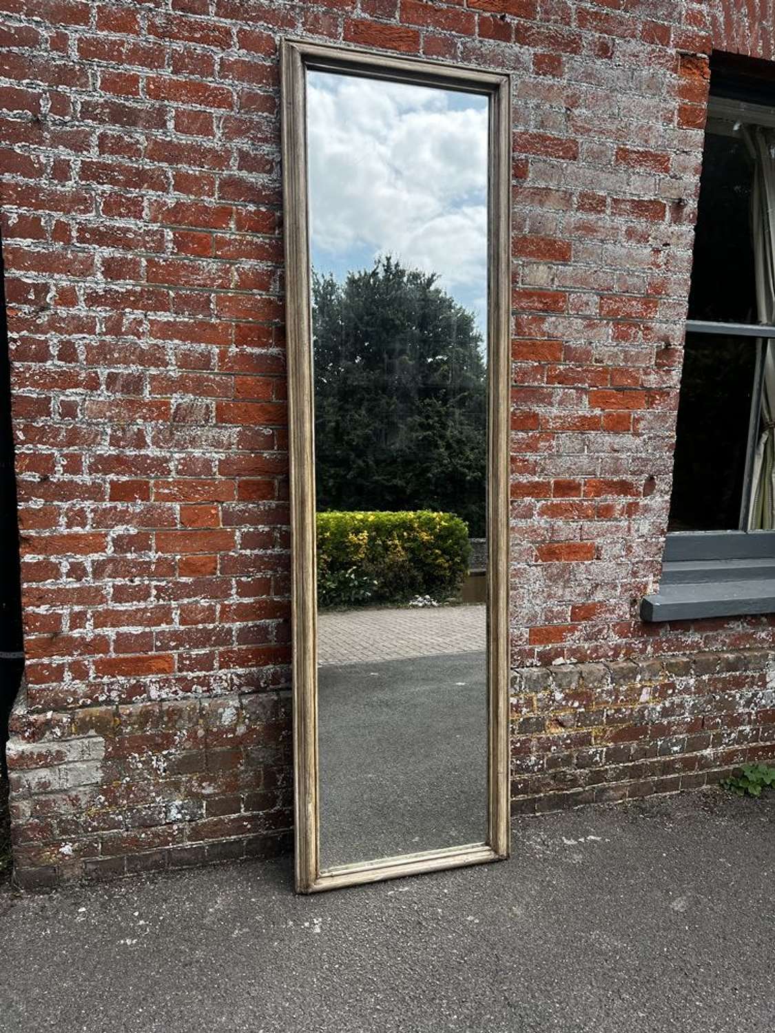 A Fabulous large Antique French 19th C painted Plain Mirror.